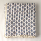 Charlie Block Print Quilt: BLUE / KING/CAL KING