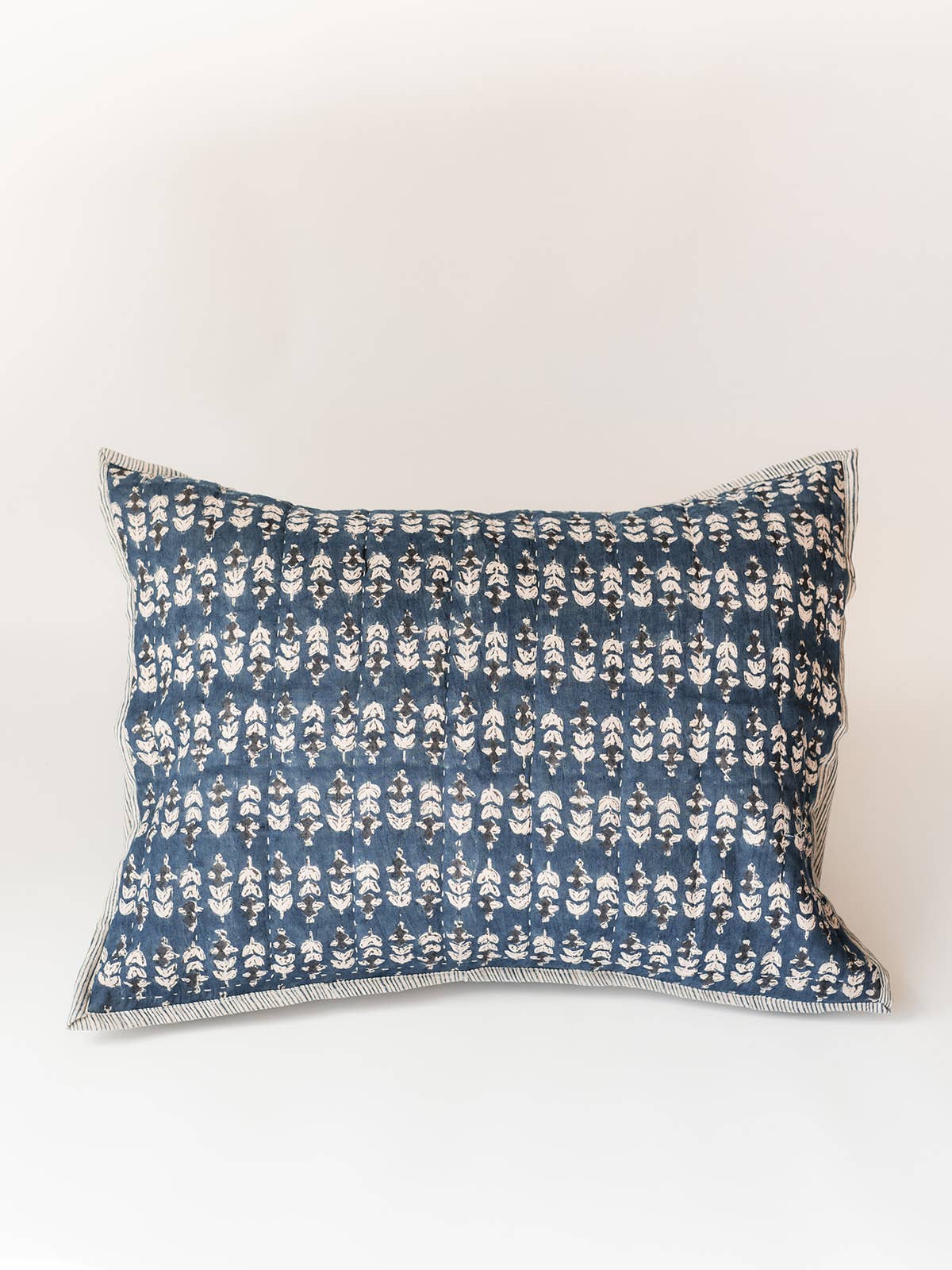 Blossom Block Print Sham: ORANGE / KING