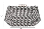Ladies Rhinestone Crystal Clutch Evening Bag: Silver