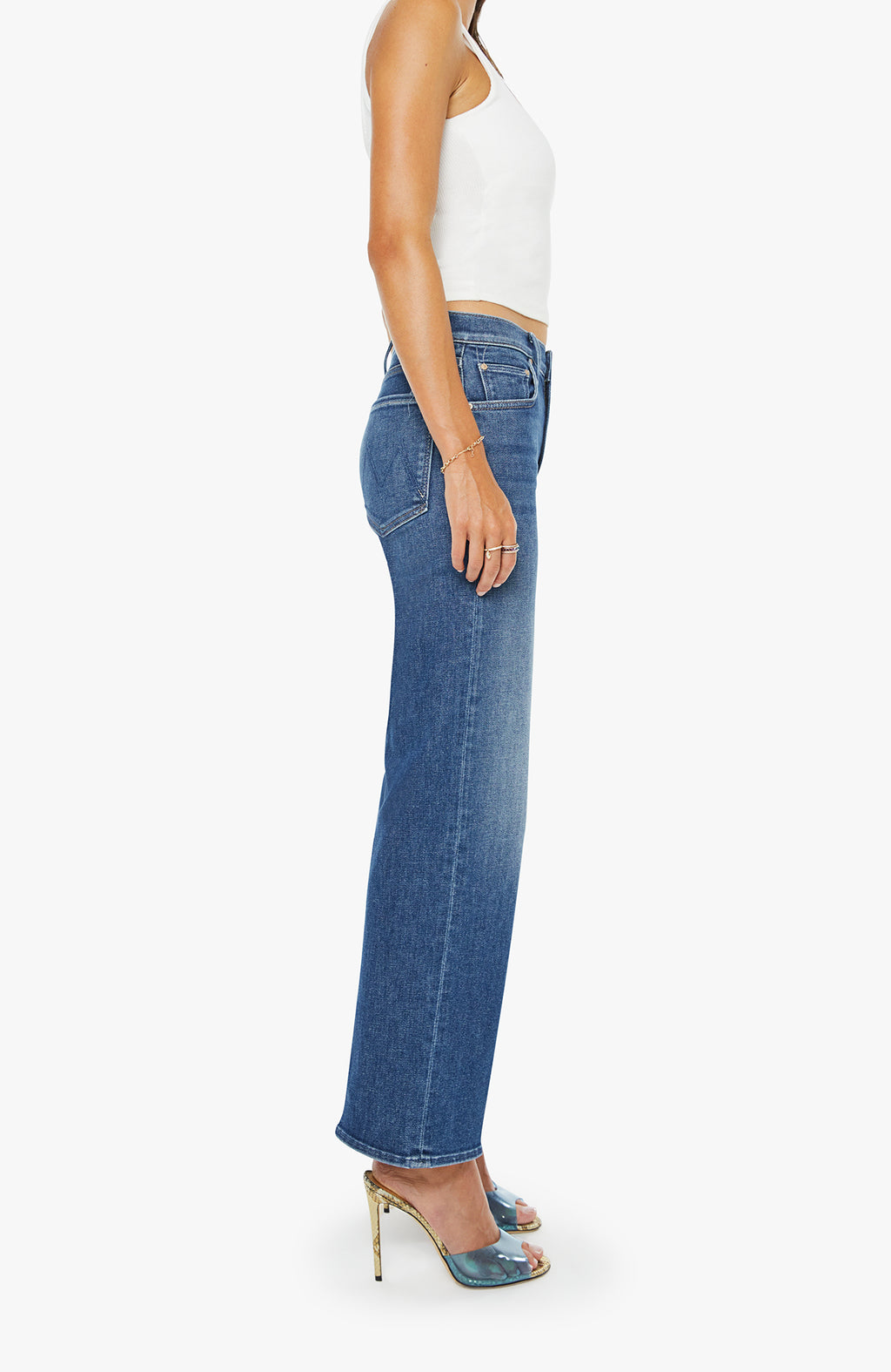 Mother The Mid Rise Rambler Zip Ankle in Catch My Drift