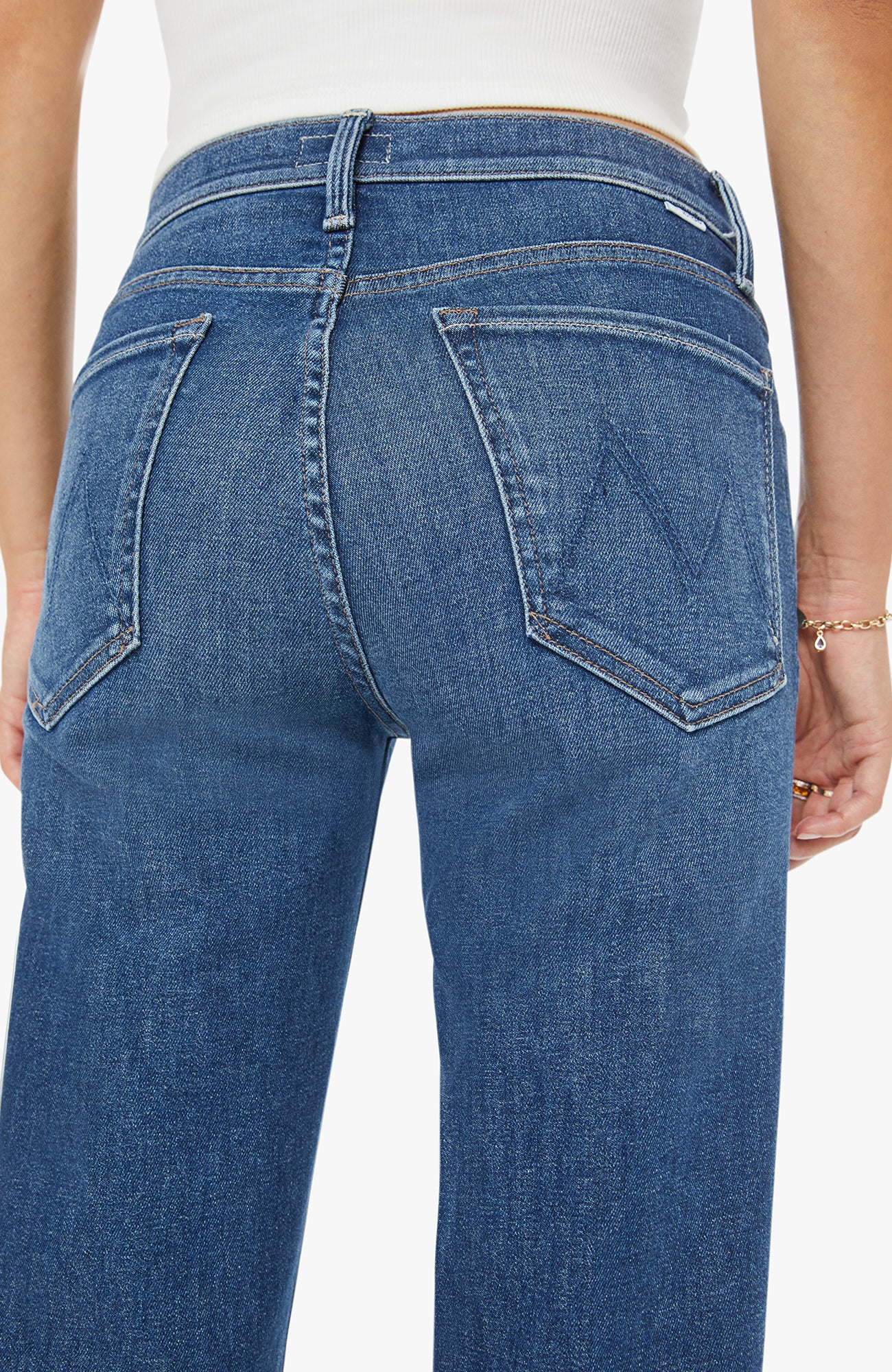 Mother The Mid Rise Rambler Zip Ankle in Catch My Drift