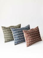 Blossom Block Print Sham: ORANGE / KING