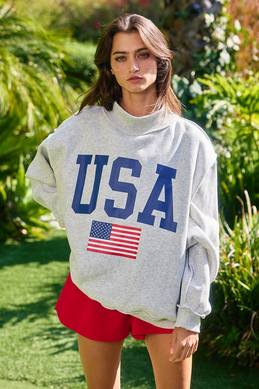 USA/America Print Reversible Sweatshirt