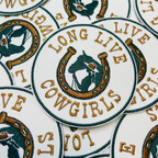 3" Long Live Cowgirls -  Embroidered Hat Patch: Embroidered Patch