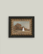 Autumn Field Ghost Framed Antique Art: 7x5