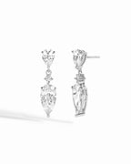 Juliette Pear Drop Earrings: Silver