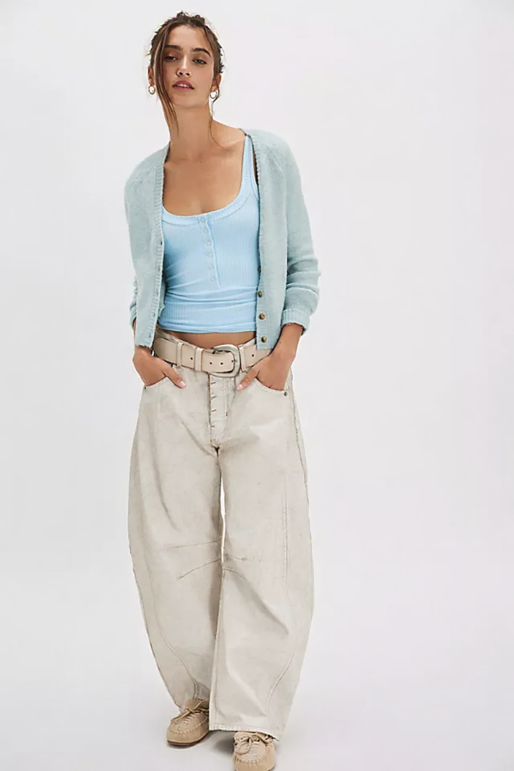 Clean Slate Henley in Blissful Blue