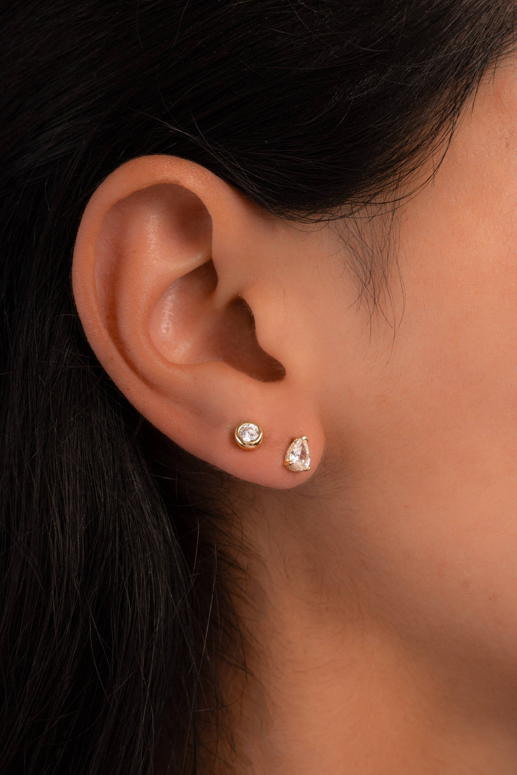 Pear Studs: Silver
