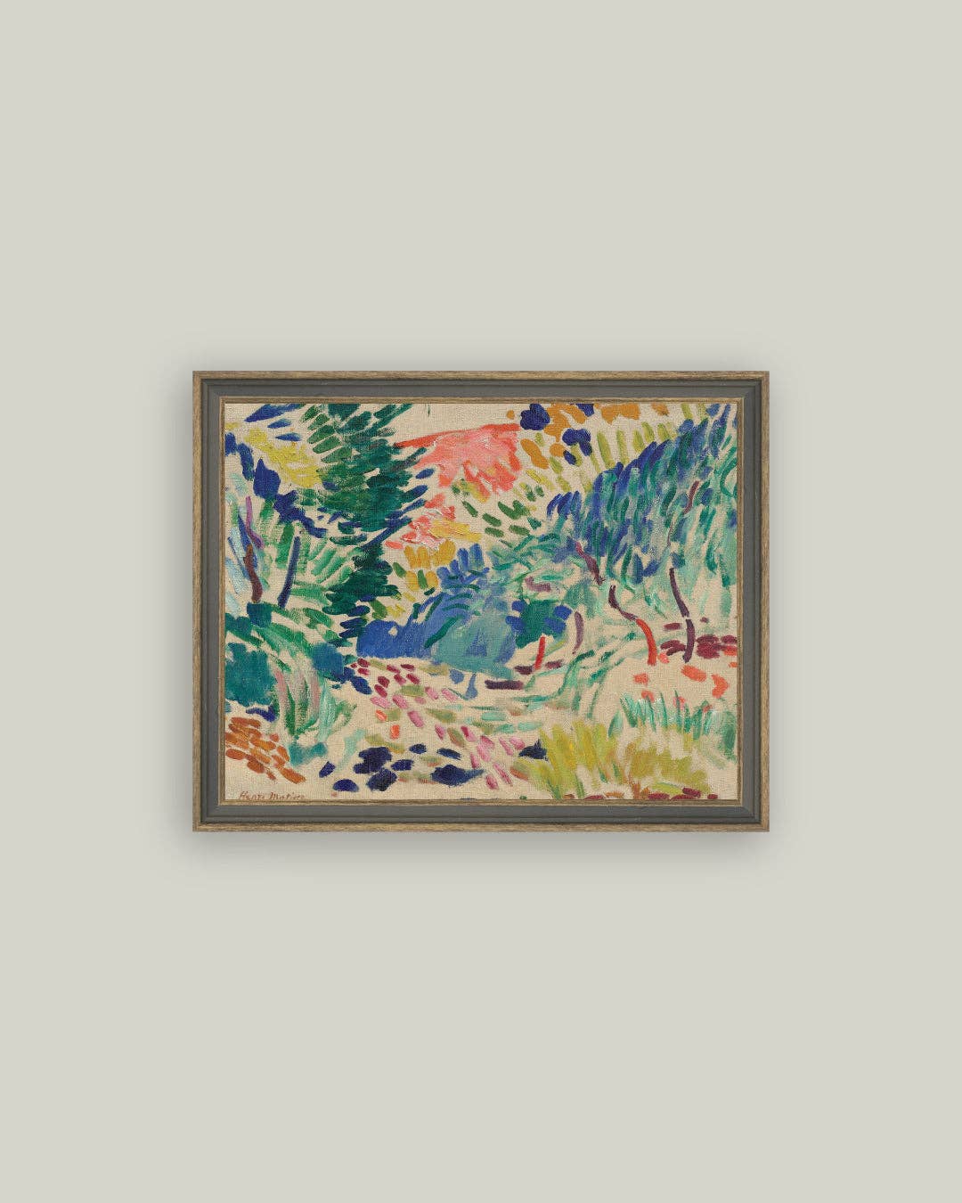Landscape at Collioure Framed Antique Art: 9x7