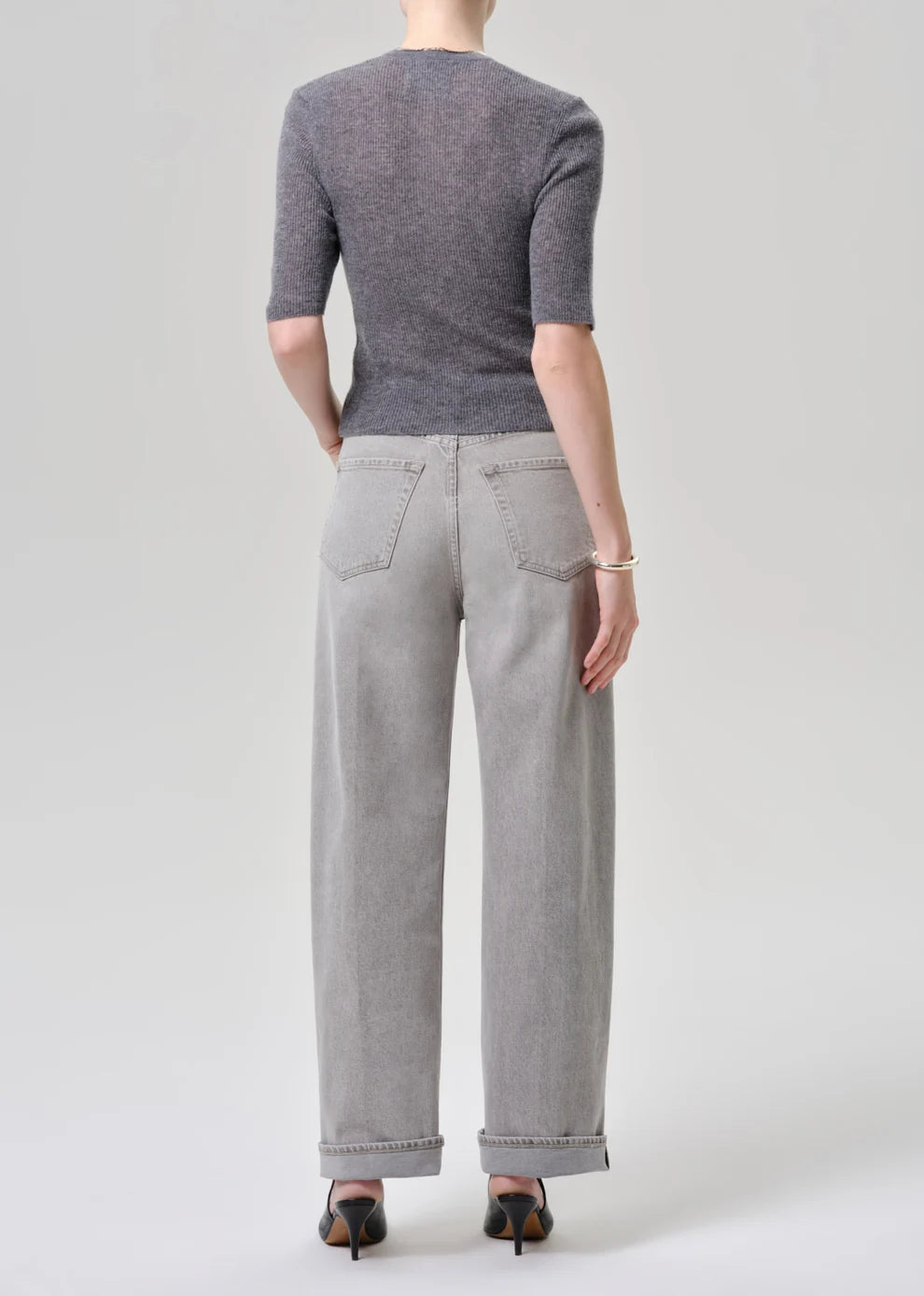 Ayla Baggy Jeans in Quartz Grey