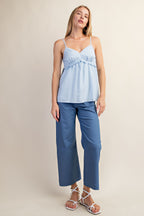 Camisole With Elasticized Frill Detail