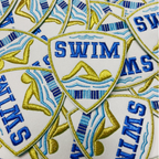 3" SWIM  -  Embroidered Hat Patch: QTY 1