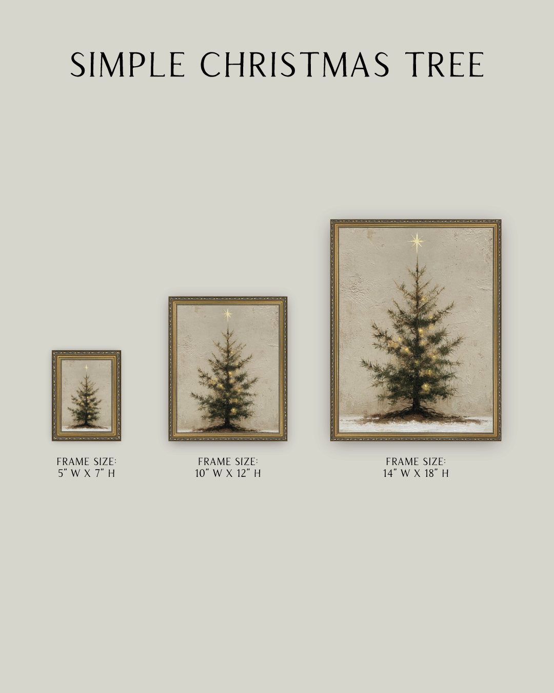 Simple Christmas Tree: 5x7