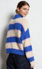Ladies Pullover Striped Knitted Sweater