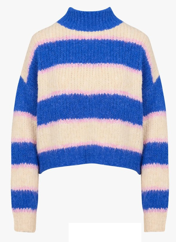 Ladies Pullover Striped Knitted Sweater