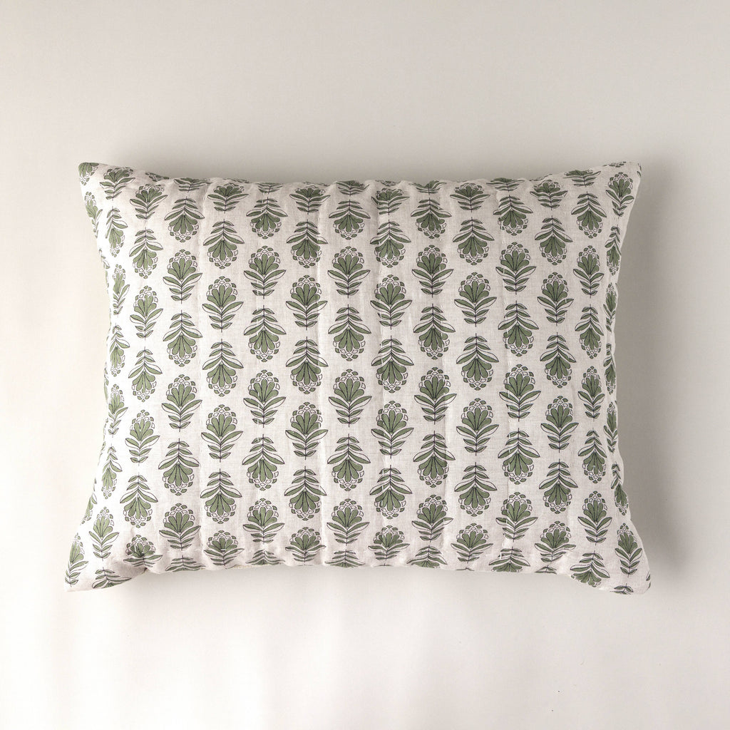 Charlie Block Print Sham: BLUE / KING