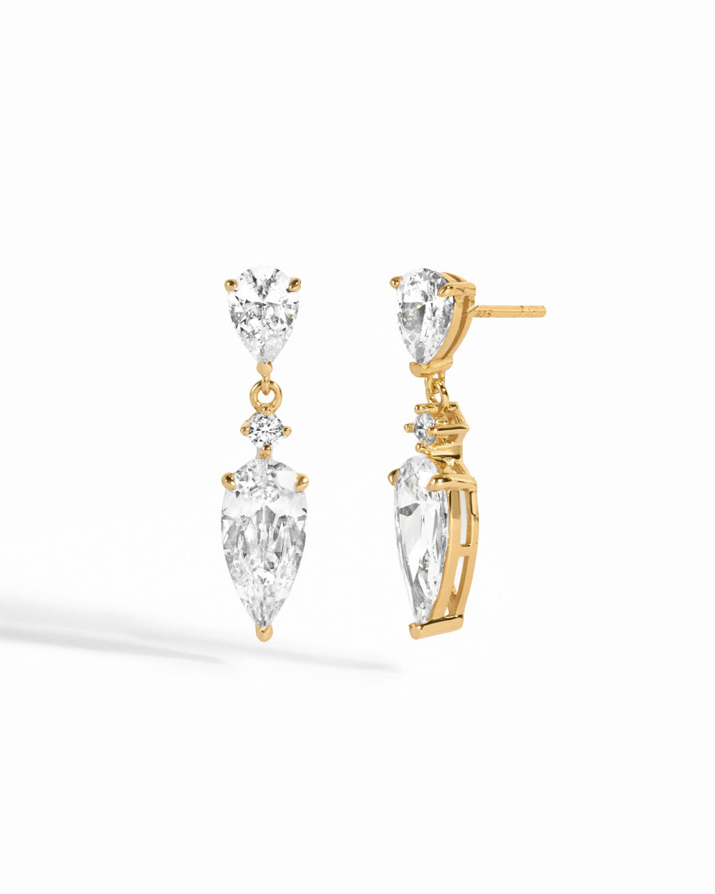 Juliette Pear Drop Earrings: Silver