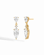 Juliette Pear Drop Earrings: Silver