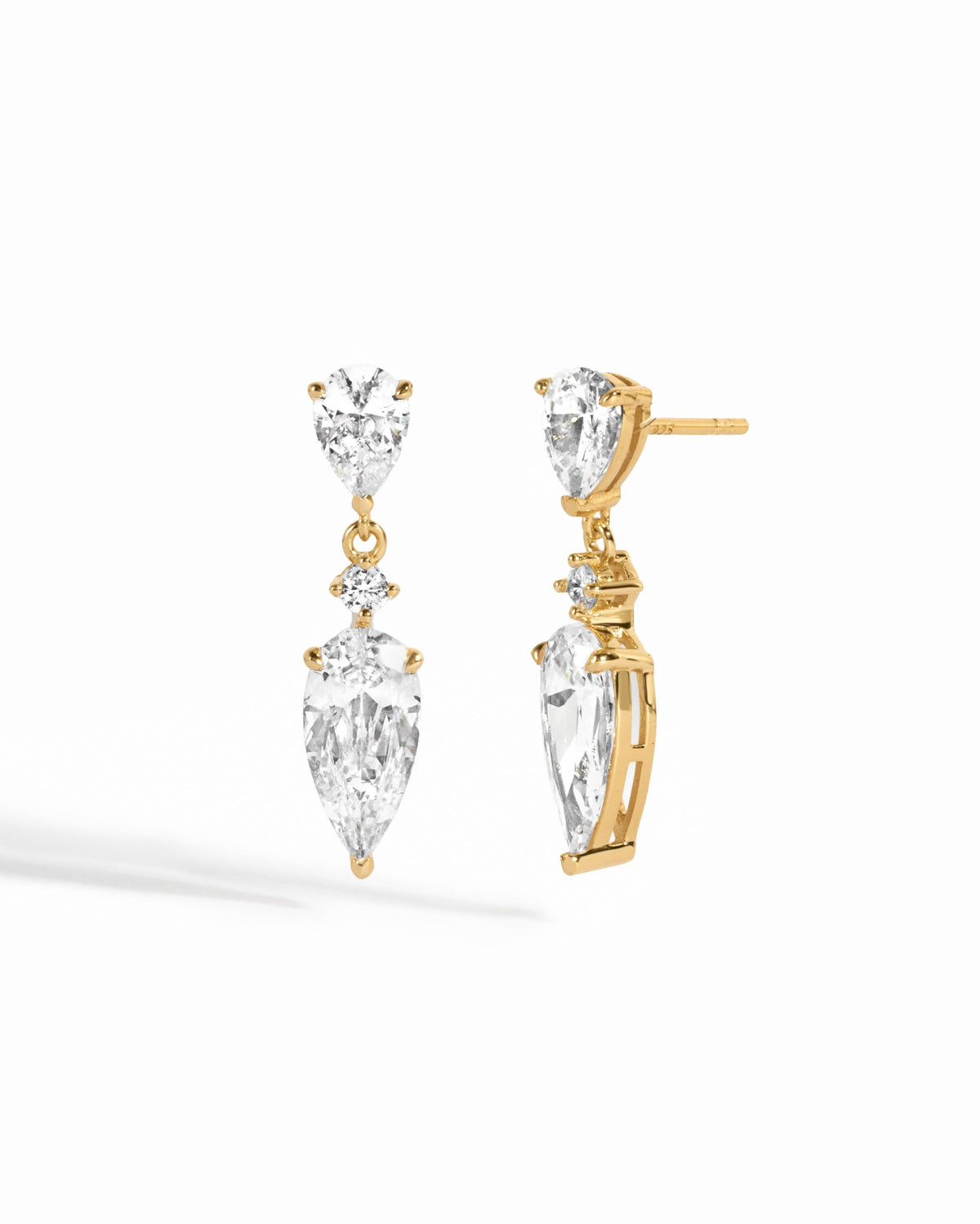 Juliette Pear Drop Earrings: Silver