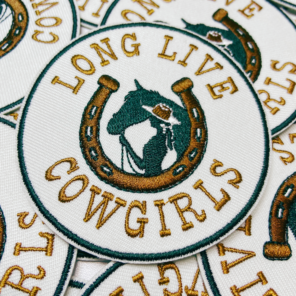 3" Long Live Cowgirls -  Embroidered Hat Patch: Embroidered Patch