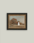 Autumn Field Ghost Framed Antique Art: 7x5