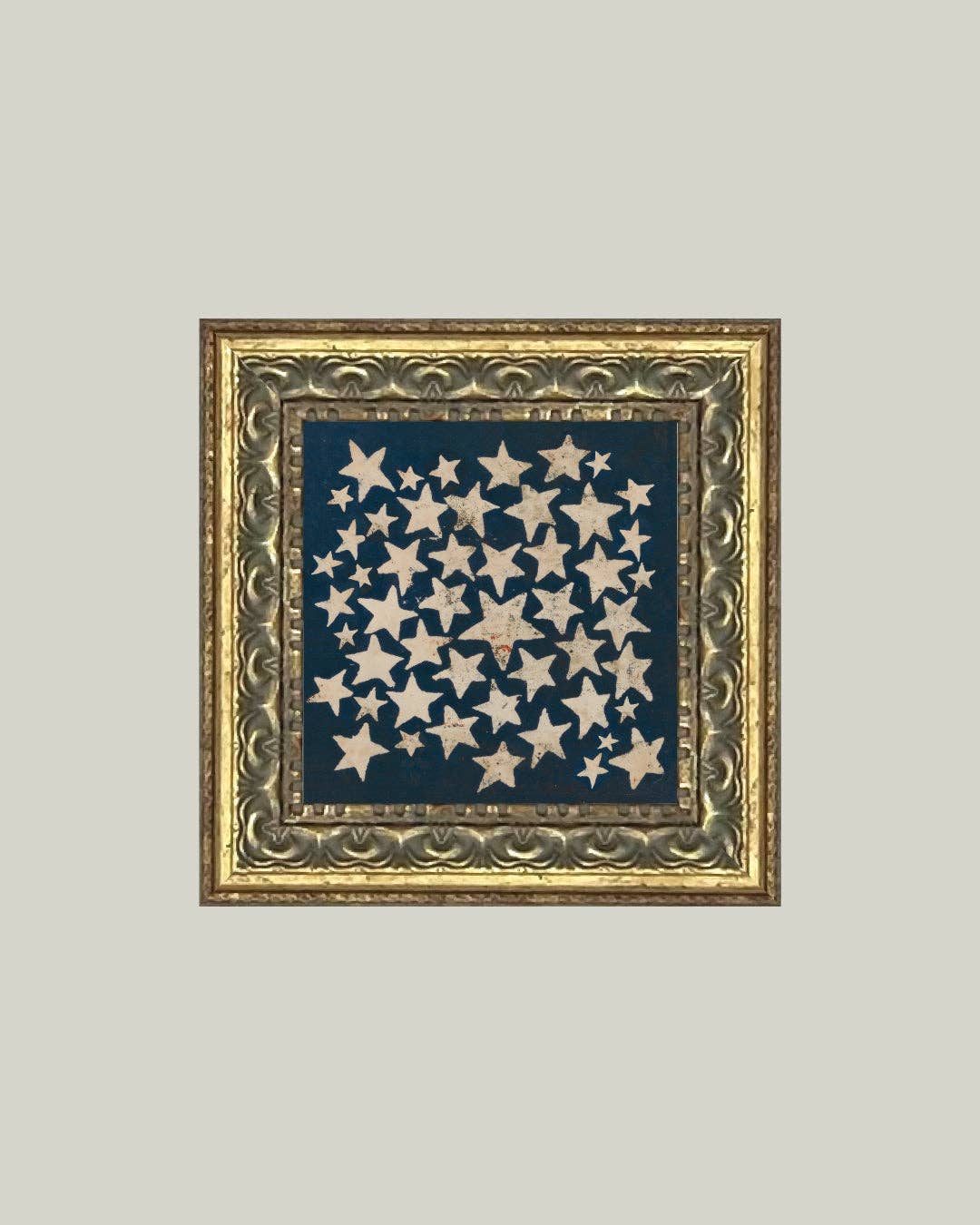 Stars Framed Antique Art: 9x9