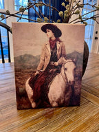 Western Equestrian Canvas Art print 8x10