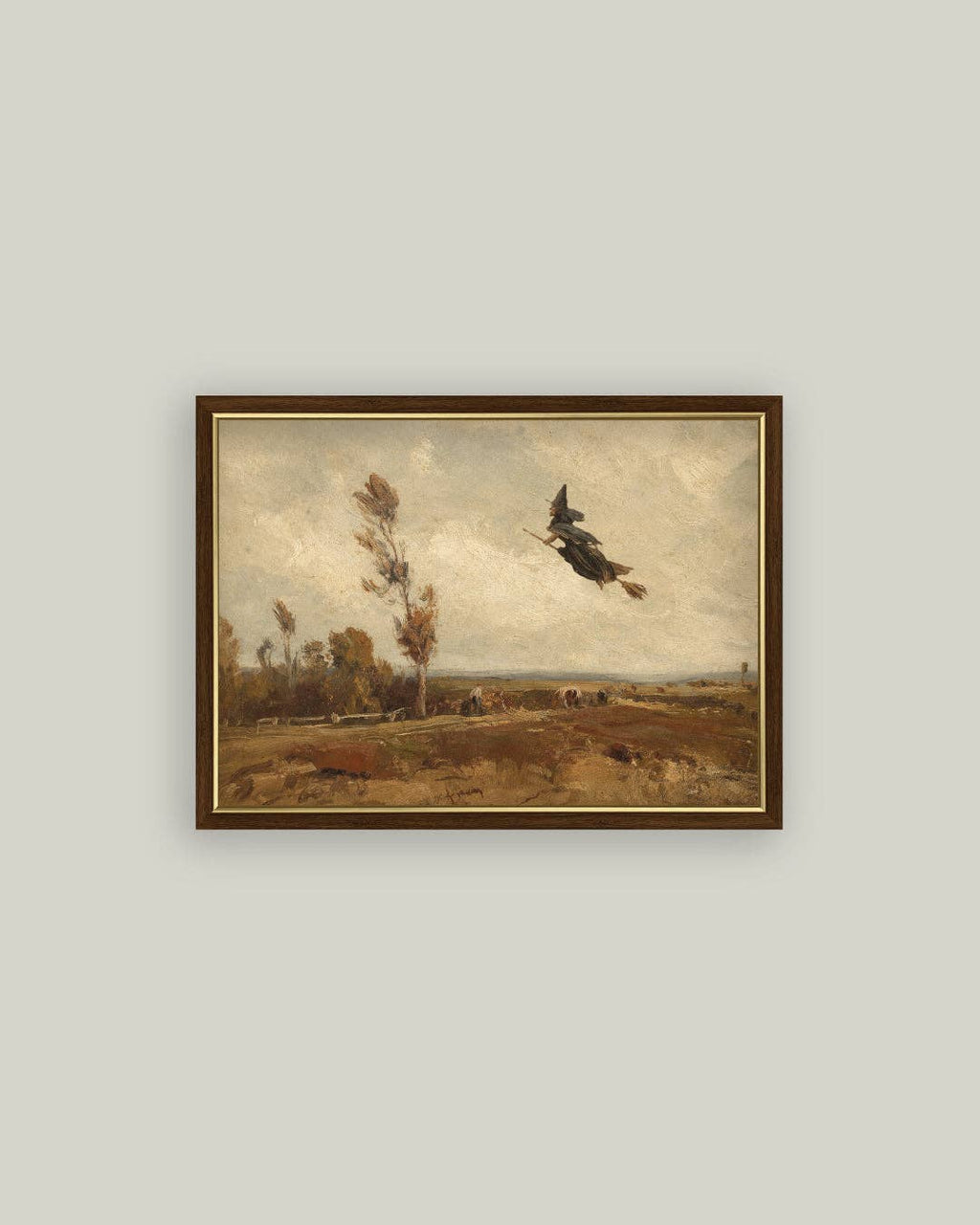 Witch Over an Autumn Sky: 9x7