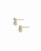 CZ Charm Studs: Silver