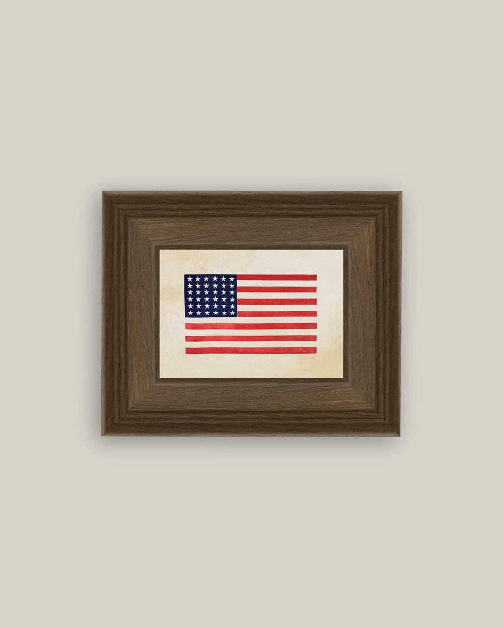 Thirty-Six Star Flag Framed Antique Art: 7x5