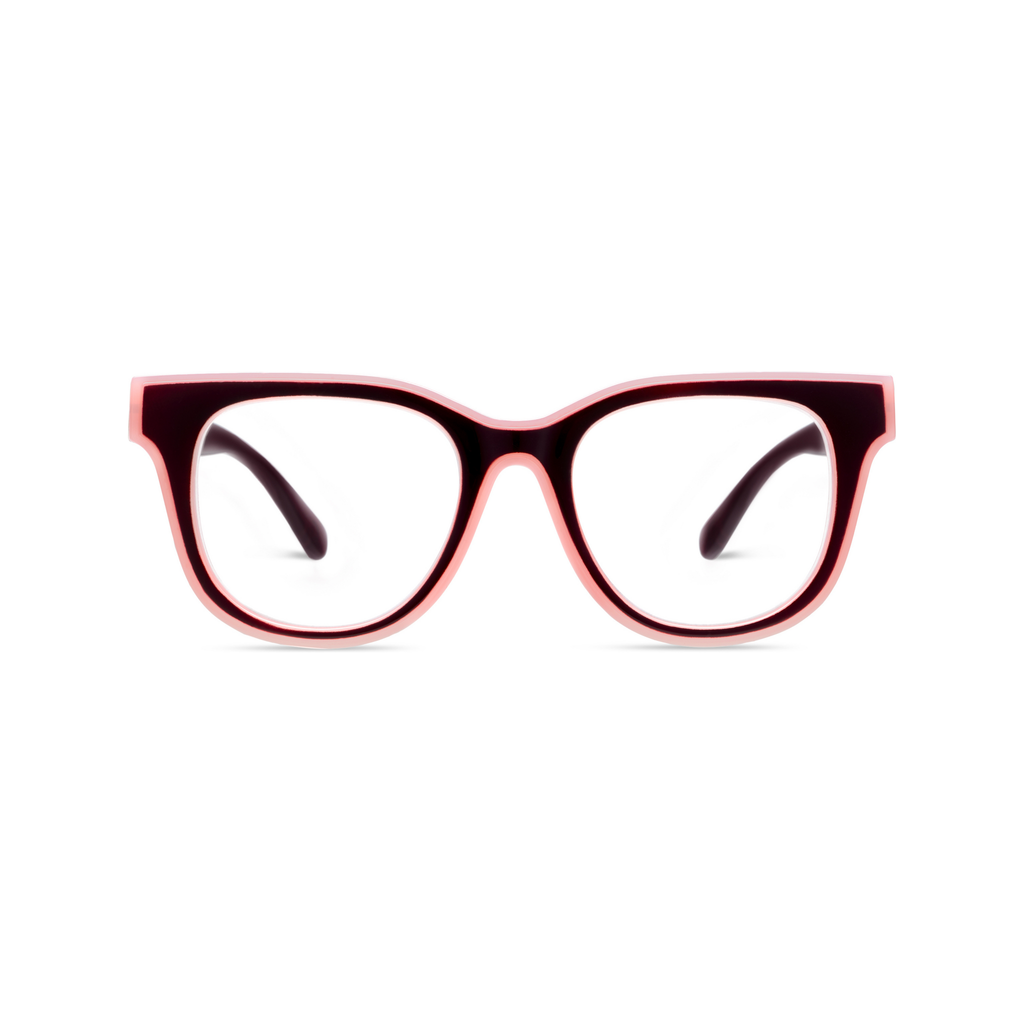 Peepers Buffy Cherry/Pink reading glasses side view