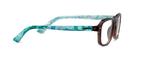 Peepers Fable Mocha Turquoise Quartz reading glasses side view