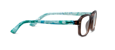 Peepers Fable Mocha Turquoise Quartz reading glasses side view