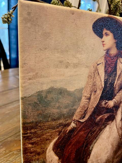 Western Equestrian Canvas Art print 8x10