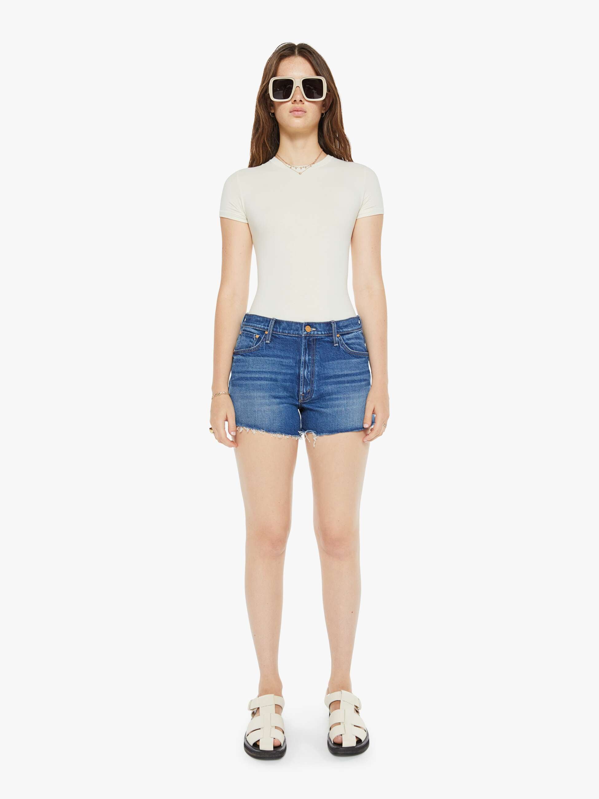 The Dodger Short Fray by Mother Denim