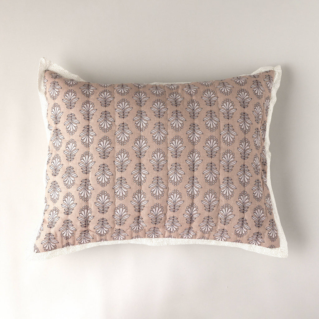 Charlie Block Print Sham: BLUE / KING