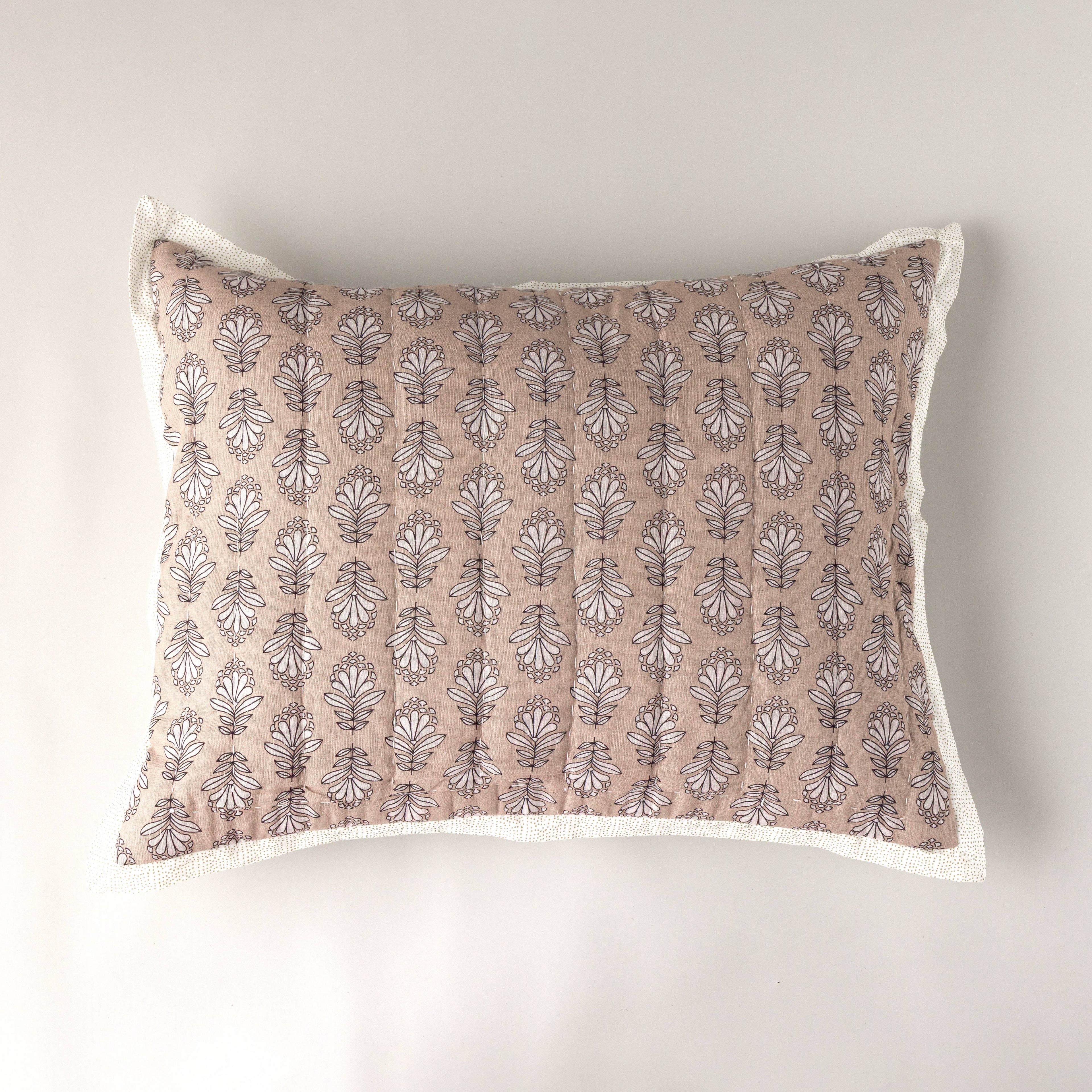 Charlie Block Print Sham: BLUE / KING