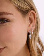 Juliette Pear Drop Earrings: Silver