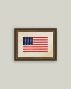 Thirty-Six Star Flag Framed Antique Art: 7x5
