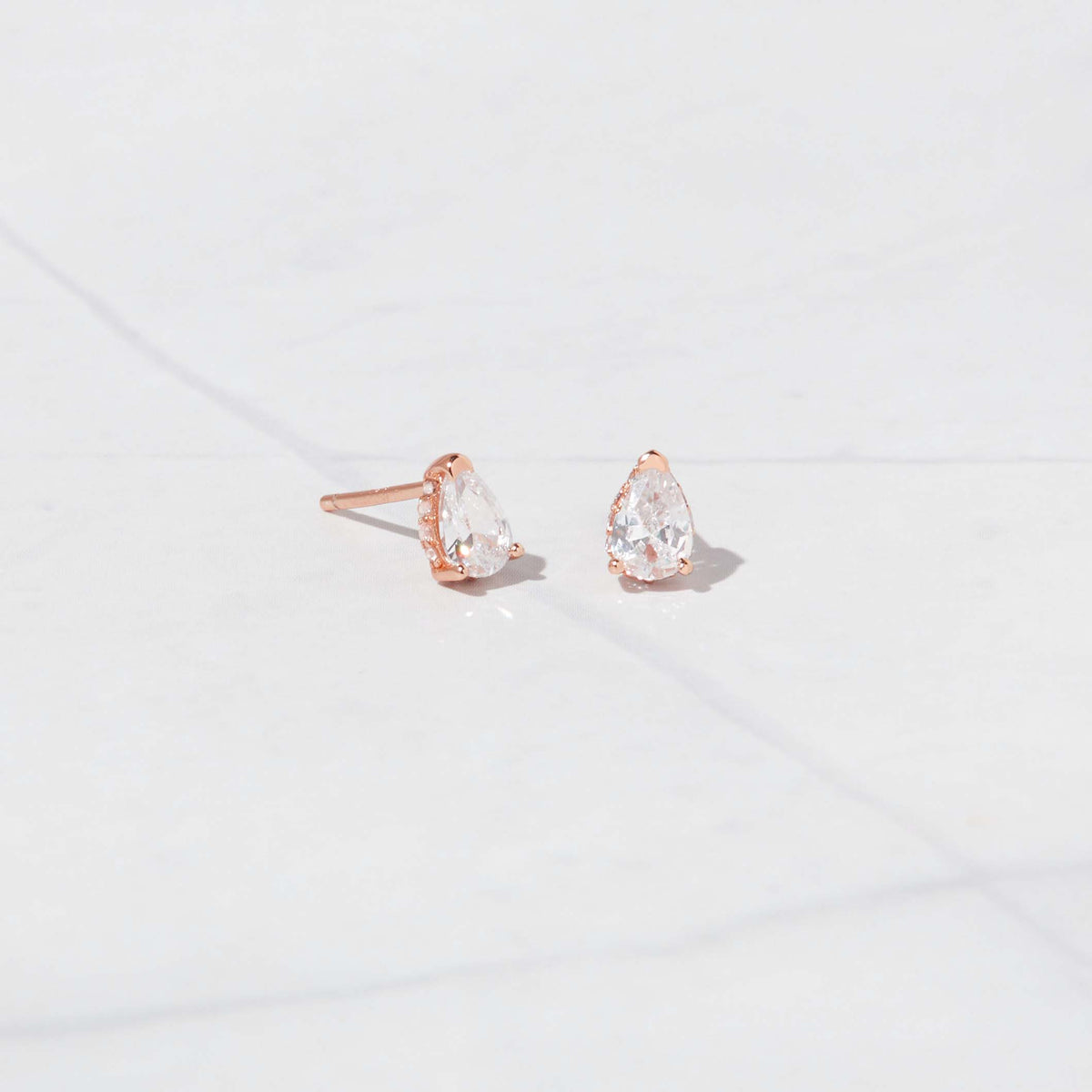 Pear Studs: Silver