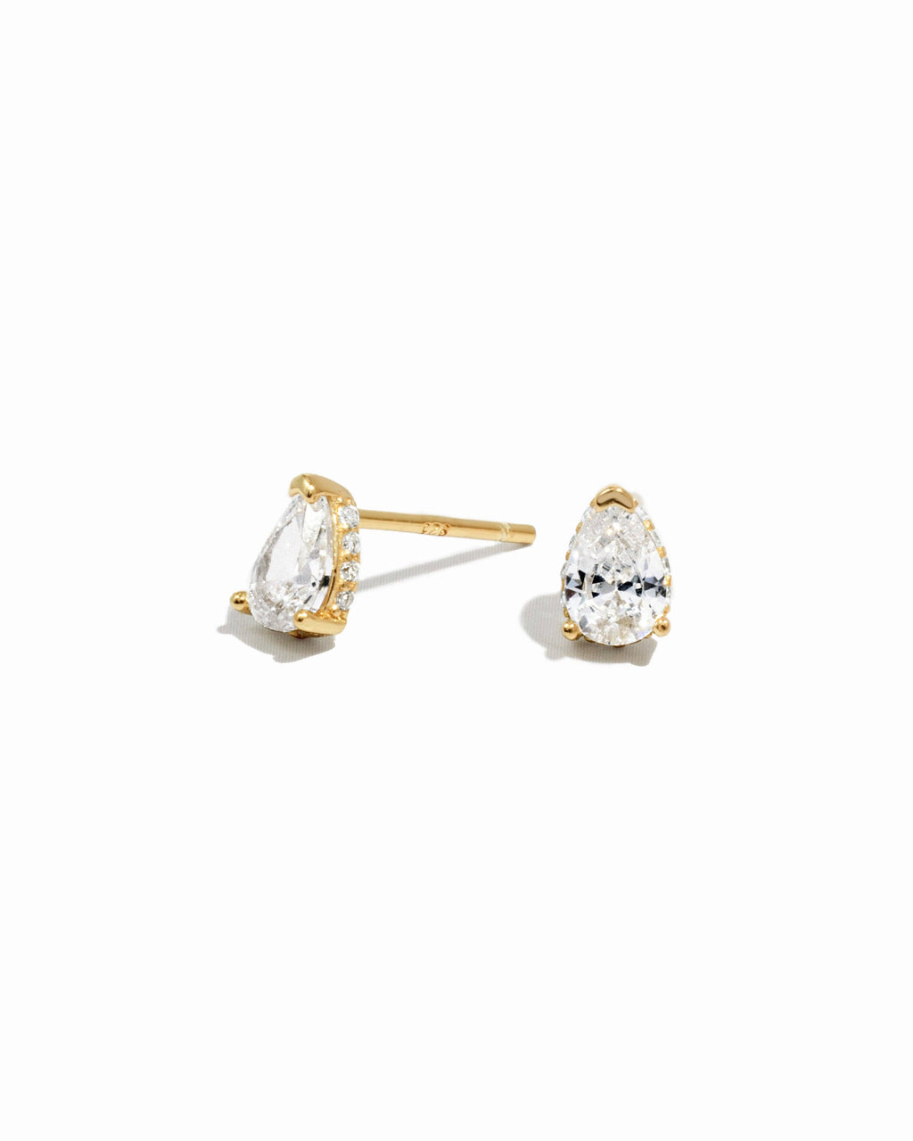 Pear Studs: Silver