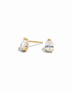 Pear Studs: Silver
