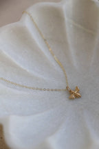 BEE CHARM NECKLACE: Gold