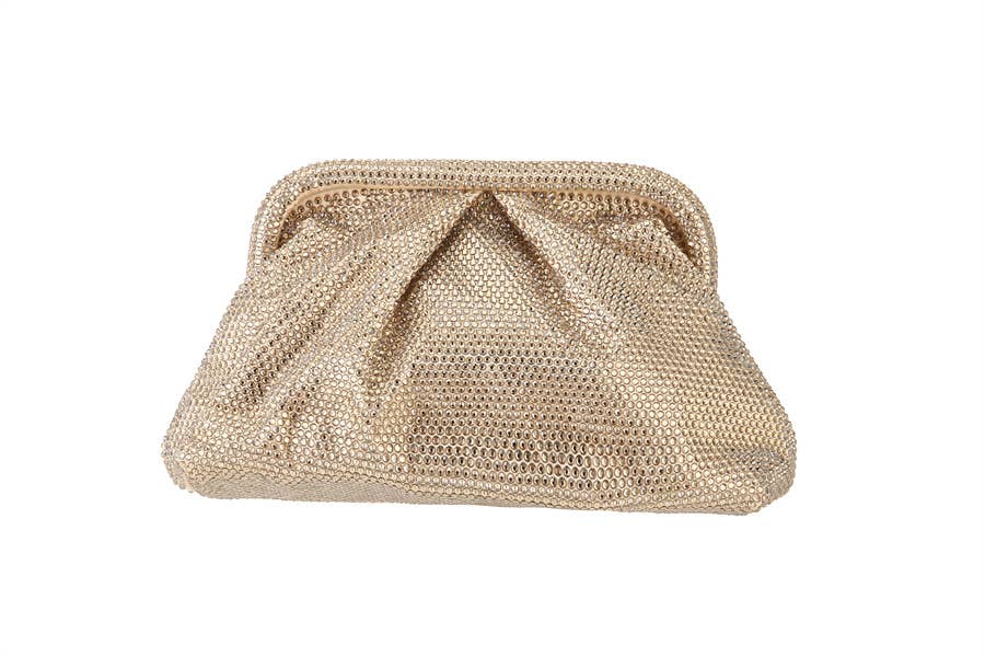 Ladies Rhinestone Snap Top Clutch Handbag #3 #3: Silver