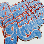 10.5" America Chenille Patch in Blue - Chenille Patch: Chenille Patch