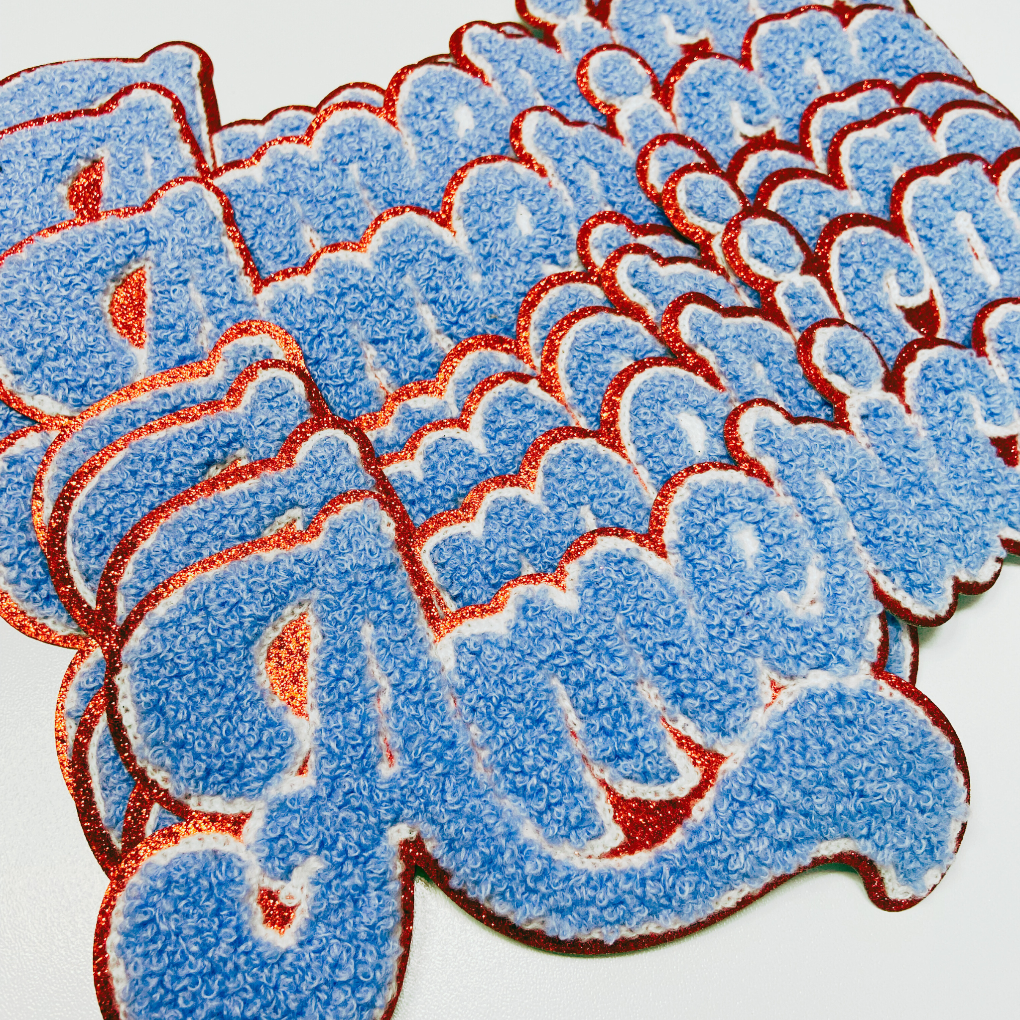 10.5" America Chenille Patch in Blue - Chenille Patch: Chenille Patch