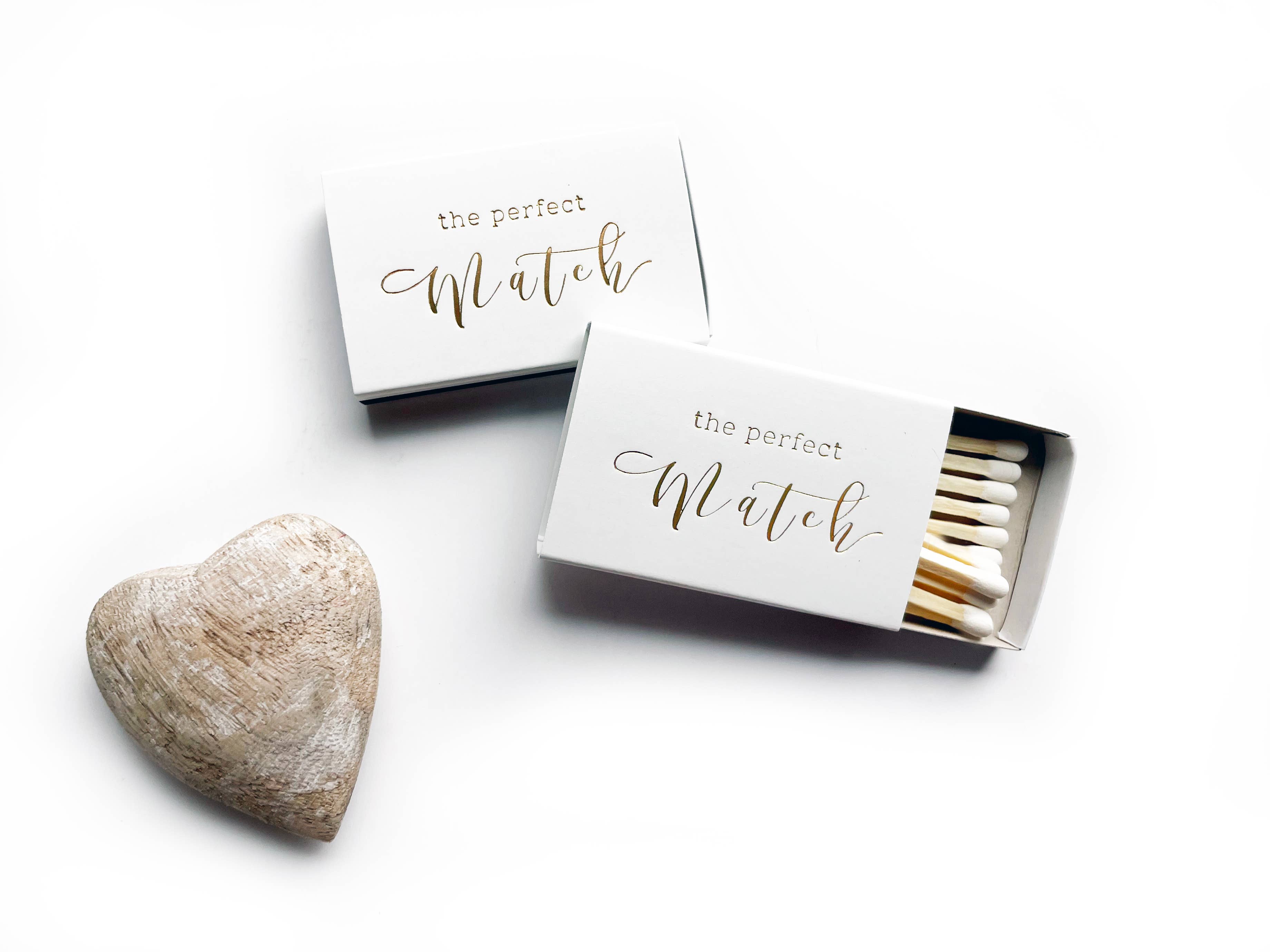 The Perfect Match Matchbox | Pretty Wedding Matchbook