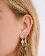 Juliette Pear Drop Earrings: Silver