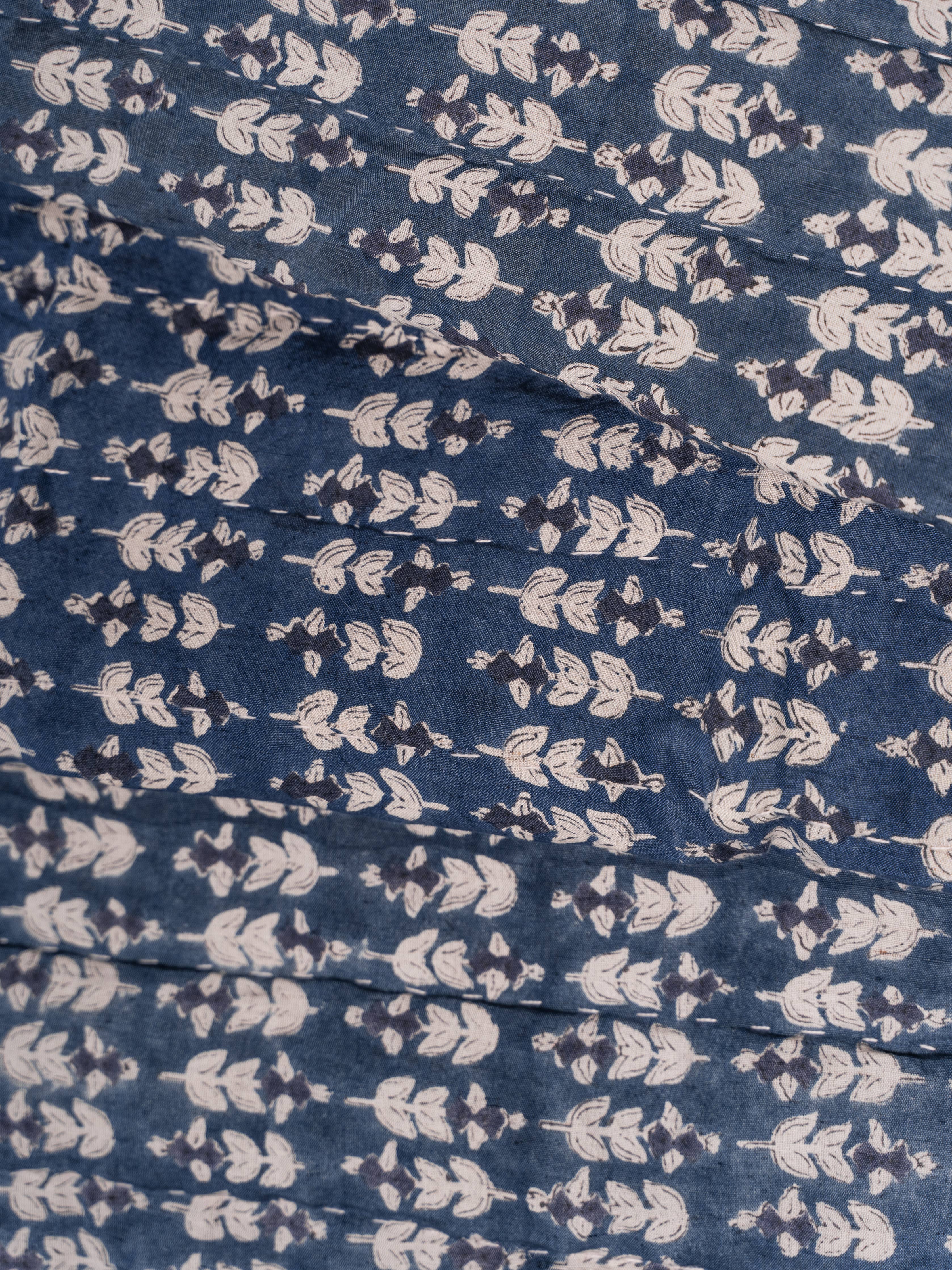 Blossom Block Print Quilt: ORANGE / KING/CAL KING