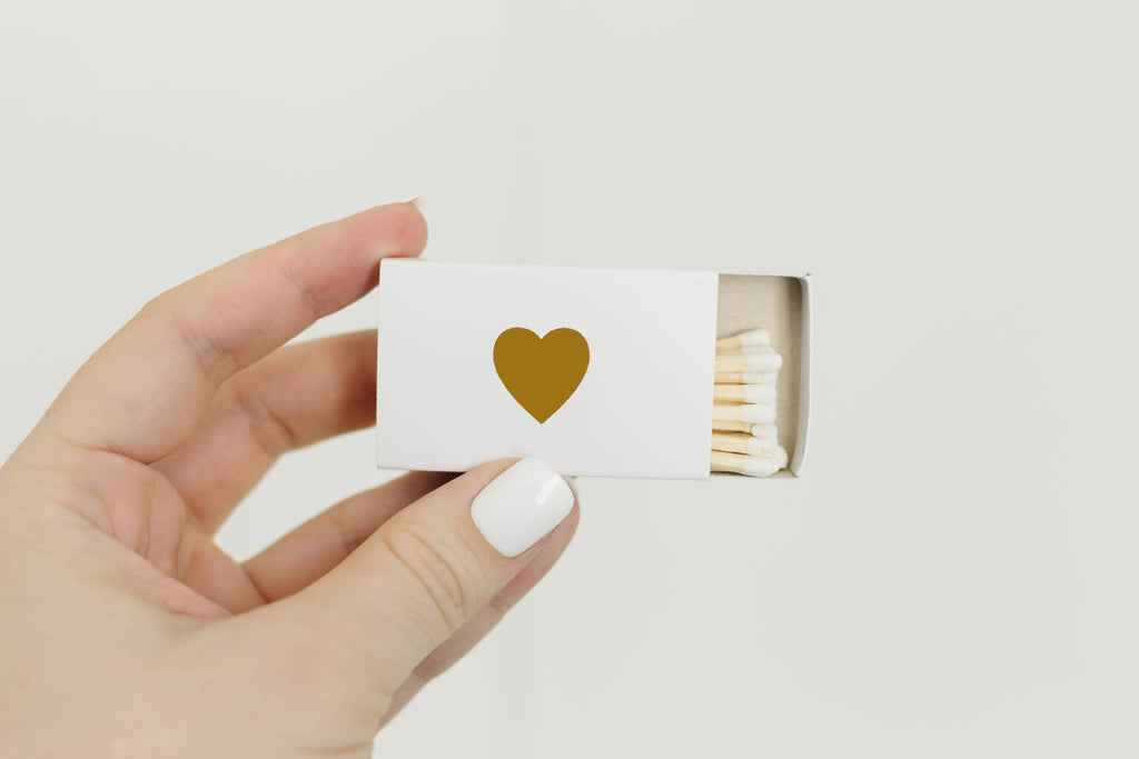 Classic Heart Matchbox | Be Mine Matches | Love Candle Gift